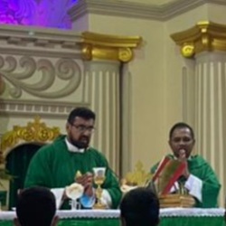 Bei der Messe in Sri Lanka